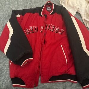 Vintage red wings varsity bomber jacket